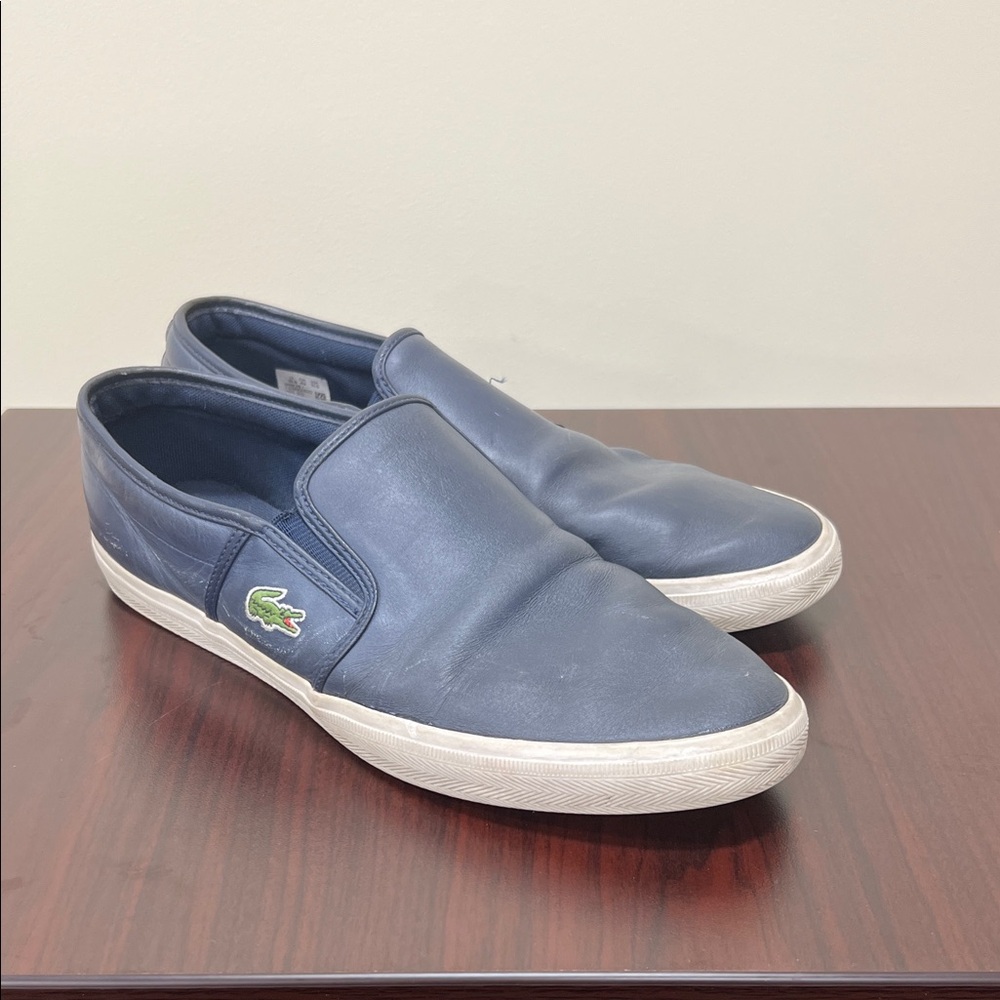 Lacoste Men's Navy Slip-On Loafers